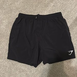 black gymshark 5’inseam athletic shorts